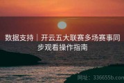 数据支持｜开云五大联赛多场赛事同步观看操作指南