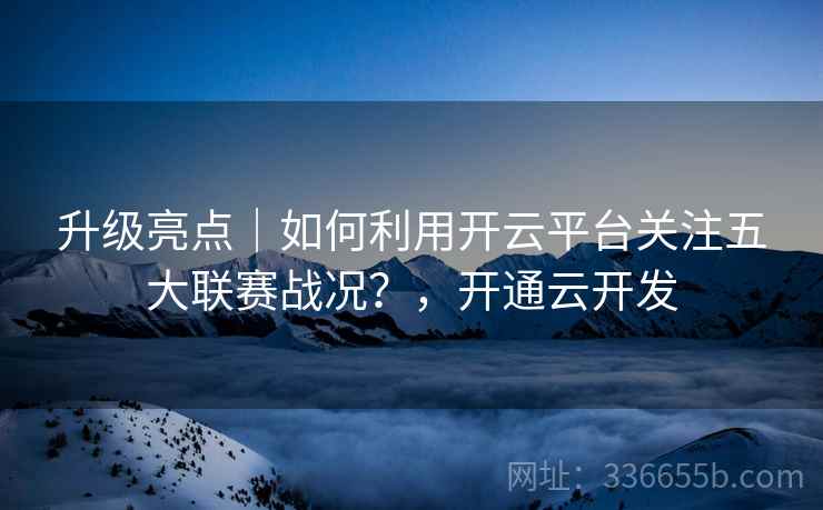 升级亮点｜如何利用开云平台关注五大联赛战况？，开通云开发