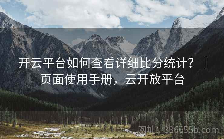 开云平台如何查看详细比分统计？｜页面使用手册，云开放平台