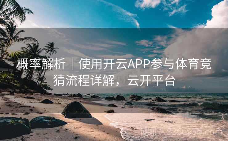 概率解析｜使用开云APP参与体育竞猜流程详解，云开平台