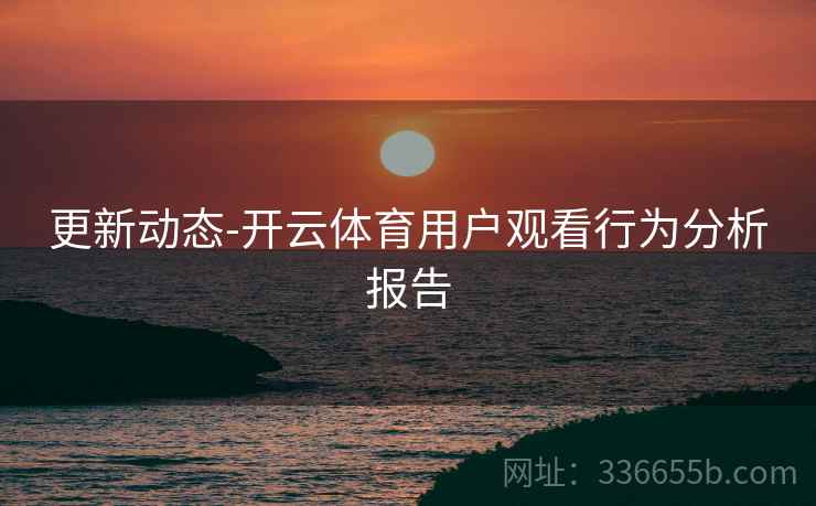 更新动态-开云体育用户观看行为分析报告
